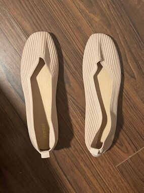 Marula Knit Ballet Flats in Blush Pink